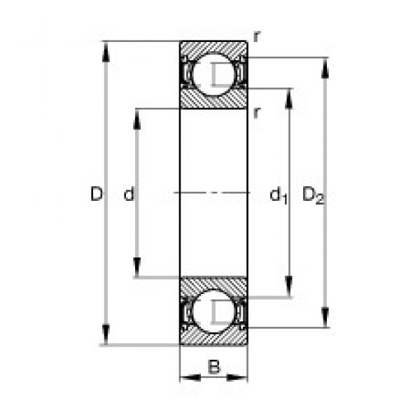 40 mm x 52 mm x 7 mm  FAG 61808-2RSR Cojinetes de bolas profundas #3 image